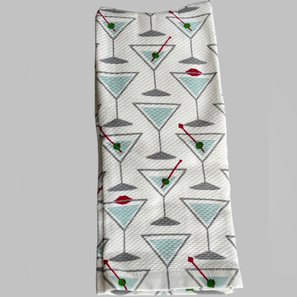 Kate Spade Kitchen Towels and Mitt Set Martinis NEW - Picture 7 of 8